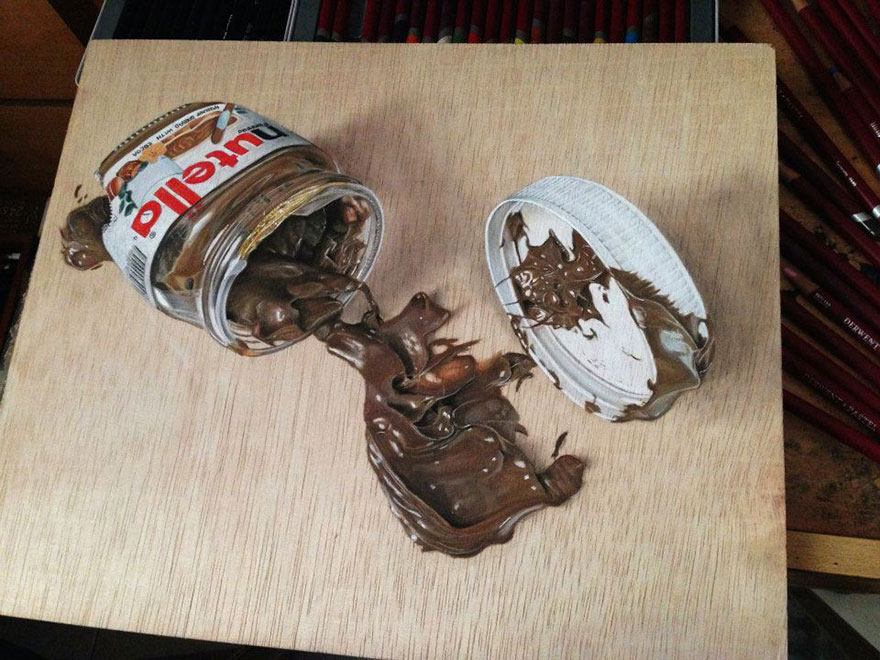 Ahşaplar üzerine çizilmiş gerçekçi resimler 2